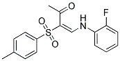 4-((2-FLUOROPHENYL)AMINO)-3-((4-METHYLPHENYL)SULFONYL)BUT-3-EN-2-ONE 结构式