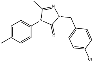 2-(4-CHLOROBENZYL)-5-METHYL-4-(4-METHYLPHENYL)-2,4-DIHYDRO-3H-1,2,4-TRIAZOL-3-ONE 结构式