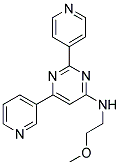 N-(2-METHOXYETHYL)-6-PYRIDIN-3-YL-2-PYRIDIN-4-YLPYRIMIDIN-4-AMINE 结构式