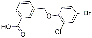 3-((4-溴-2-氯苯氧基)甲基)苯甲酸 结构式