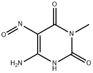 6-氨基-5-亚硝基-3-甲基尿嘧啶 结构式