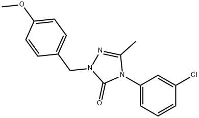 4-(3-CHLOROPHENYL)-2-(4-METHOXYBENZYL)-5-METHYL-2,4-DIHYDRO-3H-1,2,4-TRIAZOL-3-ONE 结构式