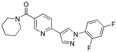 2-[1-(2,4-DIFLUOROPHENYL)-1H-PYRAZOL-4-YL]-5-(PIPERIDIN-1-YLCARBONYL)PYRIDINE 结构式