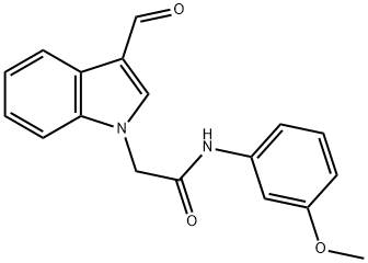 2-(3-FORMYL-1H-INDOL-1-YL)-N-(3-METHOXYPHENYL)ACETAMIDE 结构式