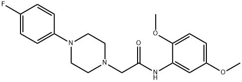 N-(2,5-DIMETHOXYPHENYL)-2-[4-(4-FLUOROPHENYL)PIPERAZINO]ACETAMIDE 结构式