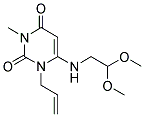 1-ALLYL-6-[(2,2-DIMETHOXYETHYL)AMINO]-3-METHYLPYRIMIDINE-2,4(1H,3H)-DIONE 结构式