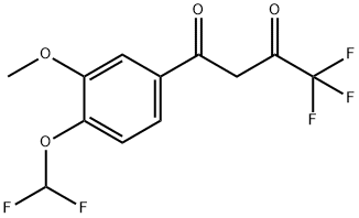 1-(4-(二氟甲氧基)-3-甲氧基苯基)-4,4,4-三氟丁烷-1,3-二酮 结构式