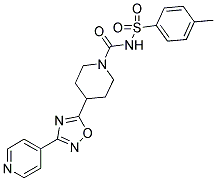 N-(4-(METHYLPHENYL)SULPHONYL)-4-[3-(PYRIDIN-4-YL)-1,2,4-OXADIAZOL-5-YL]PIPERIDINE-1-CARBOXAMIDE 结构式