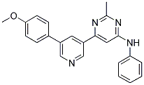 6-[5-(4-METHOXYPHENYL)PYRIDIN-3-YL]-2-METHYL-N-PHENYLPYRIMIDIN-4-AMINE 结构式