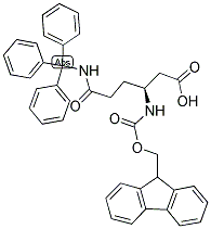 FMOC-L-BETA-HOMOGLUTAMINE(TRT) 结构式