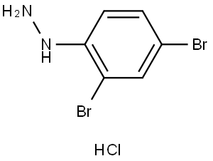 (2,4-二溴苯基)肼盐酸盐 结构式