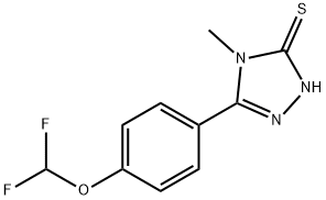 5-[4-(DIFLUOROMETHOXY)PHENYL]-4-METHYL-4H-1,2,4-TRIAZOLE-3-THIOL 结构式