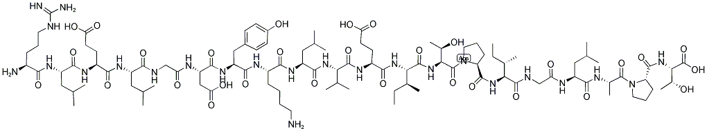 H-Arg-Leu-Glu-Leu-Gly-Asp-Tyr-Lys-Leu-Val-Glu-Ile-Thr-Pro-Ile-Gly-Leu-Ala-Pro-Thr-OH 结构式