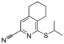 1-(ISOPROPYLSULFANYL)-5,6,7,8-TETRAHYDROISOQUINOLINE-3-CARBONITRILE 结构式