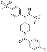 1-(4-CHLOROBENZOYL)-4-[5-(METHYLSULFONYL)-2-(TRIFLUOROMETHYL)-(1H)-BENZIMIDAZOL-1-YL]PIPERIDINE 结构式