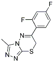 6-(2,4-二氟苯基)-3-甲基-7H-[1,2,4]三唑并[3,4-B][1,3,4]噻二嗪 结构式