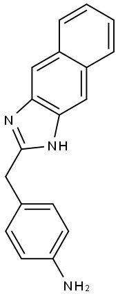 4-(1 H-NAPHTHO[2,3-D ]IMIDAZOL-2-YLMETHYL)-PHENYLAMINE 结构式