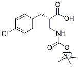 (S)-2-(TERT-BUTOXYCARBONYLAMINO-METHYL)-3-(4-CHLORO-PHENYL)-PROPIONIC ACID 结构式