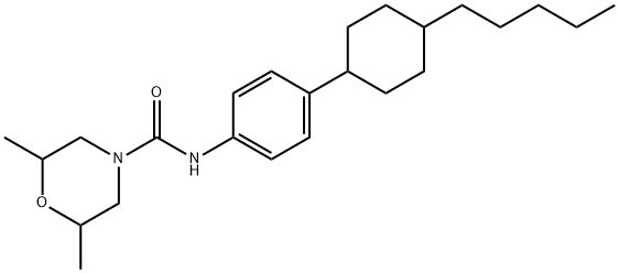2,6-DIMETHYL-N-[4-(4-PENTYLCYCLOHEXYL)PHENYL]-4-MORPHOLINECARBOXAMIDE 结构式