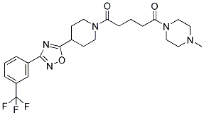 1-[1,5-DIOXO-5-(4-(3-(3-(TRIFLUOROMETHYL)PHENYL)-1,2,4-OXADIAZOL-5-YL)PIPERIDIN-1-YL)PENTYL]-4-METHYLPIPERAZINE 结构式