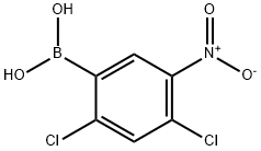 2,4-二氯-5-硝基苯硼酸 结构式