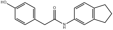 N-(2,3-二氢-1H-茚-5-基)-2-(4-羟基苯基)乙酰胺 结构式