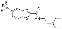 N-[2-(DIETHYLAMINO)ETHYL]-5-(TRIFLUOROMETHYL)-1-BENZOTHIOPHENE-2-CARBOXAMIDE 结构式