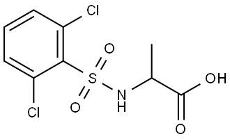 ((2,6-DICHLOROPHENYL)SULFONYL)ALANINE 结构式