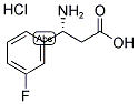 (R)-3-AMINO-3-(3-FLUORO-PHENYL)-PROPANOIC ACID HYDROCHLORIDE 结构式