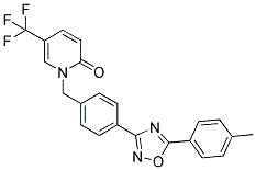 1-[4-[5-(4-METHYLPHENYL)-1,2,4-OXADIAZOL-3-YL]BENZYL]-5-(TRIFLUOROMETHYL)-2-PYRIDONE 结构式