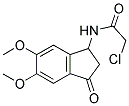 2-CHLORO-N-(5,6-DIMETHOXY-3-OXO-INDAN-1-YL)-ACETAMIDE 结构式