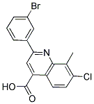 2-(3-溴苯基)-7-氯-8-甲基-喹啉-4-羧酸 结构式