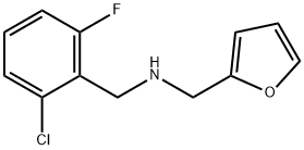 N-(2-氯-6-氟苄基)-1-(呋喃-2-基)甲胺 结构式