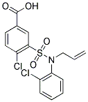 3-[ALLYL-(2-CHLORO-PHENYL)-SULFAMOYL]-4-CHLORO-BENZOIC ACID 结构式