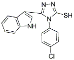 4-(4-CHLORO-PHENYL)-5-(1H-INDOL-3-YL)-4H-[1,2,4]TRIAZOLE-3-THIOL 结构式