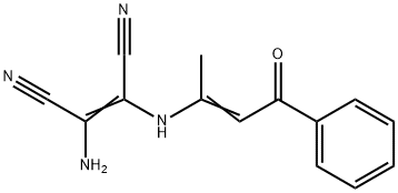 2-AMINO-1-((1-METHYL-3-OXO-3-PHENYLPROP-1-ENYL)AMINO)ETHENE-1,2-DICARBONITRILE 结构式