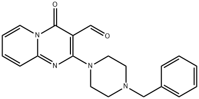 2-(4-BENZYL-PIPERAZIN-1-YL)-4-OXO-4H-PYRIDO[1,2-A]PYRIMIDINE-3-CARBALDEHYDE 结构式