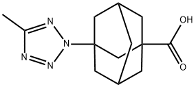 3-(5-甲基-2H-1,2,3,4-四唑-2-基)金刚烷-1-羧酸 结构式