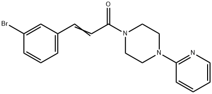 3-(3-BROMOPHENYL)-1-[4-(2-PYRIDINYL)PIPERAZINO]-2-PROPEN-1-ONE 结构式