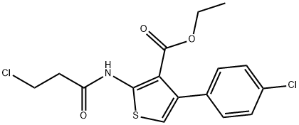 4-(4-氯苯基)-2-(3-氯丙酰胺基)噻吩-3-羧酸乙酯 结构式