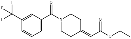 ETHYL 2-(1-[3-(TRIFLUOROMETHYL)BENZOYL]-4-PIPERIDINYLIDENE)ACETATE 结构式