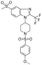 1-((4-METHOXYPHENYL)SULFONYL)-4-[5-(METHYLSULFONYL)-2-(TRIFLUOROMETHYL)-(1H)-BENZIMIDAZOL-1-YL]PIPERIDINE 结构式