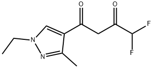 1-(1-乙基-3-甲基-1H-吡唑-4-基)-4,4-二氟丁烷-1,3-二酮 结构式