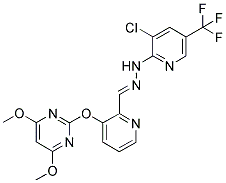 3-CHLORO-2-[1,2-DIAZA-3-[3-[(4,6-DIMETHOXYPYRIMIDIN-2-YL)OXY]PYRIDIN-2-YL]PROP-2-ENYL]-5-(TRIFLUOROMETHYL)PYRIDINE 结构式
