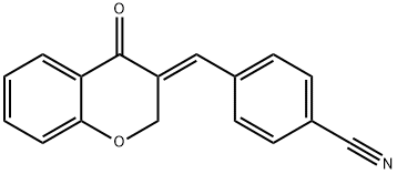 4-([4-OXO-2H-CHROMEN-3(4H)-YLIDEN]METHYL)BENZENECARBONITRILE 结构式