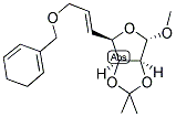 METHYL BENZYL 2,3-O-ISOPROPYLIDENE-A-D-MANNO-HEPT-5-ENOFURANOSIDE 结构式