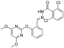 N-[1-AZA-2-[2-[(4,6-DIMETHOXYPYRIMIDIN-2-YL)OXY]PHENYL]ETHENYL]-2,6-DICHLOROBENZAMIDE 结构式