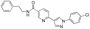 6-[1-(4-CHLOROPHENYL)-1H-PYRAZOL-4-YL]-N-(2-PHENYLETHYL)NICOTINAMIDE 结构式