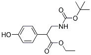 3-TERT-BUTOXYCARBONYLAMINO-2-(4-HYDROXY-PHENYL)-PROPIONIC ACID ETHYL ESTER 结构式