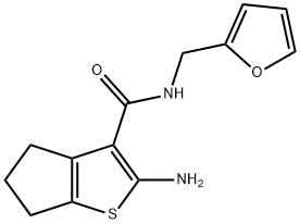 2-氨基-N-(2-呋喃甲基)-5,6-二氢-4H-环戊烷并[D]噻吩-3-甲酰胺 结构式
